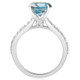 2Ct TW Round Brilliant Cut Blue Diamond Engagement Ring 14k White Gold
