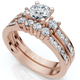 1Ct Diamond Engagement Matching Wedding Ring Set 10k Gold Lab Grown