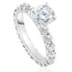 2 1/4Ct Round Cut Diamond Eternity Engagement Ring 14k White Gold
