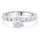 2 1/4Ct Round Cut Diamond Eternity Engagement Ring 14k White Gold