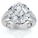 Certified 4 1/2Ct Bauer Diamond Engagement Ring 14k Gold Lab Grown