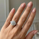 Certified 4 1/2Ct Bauer Diamond Engagement Ring 14k Gold Lab Grown