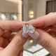 4Ct TW Emerald & Lab Grown Diamond Cushion Halo Studs 14k White Gold Earrings