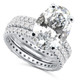 5 1/2Ct Oval Diamond Engagement Eternity Wedding Ring Set White Gold Lab Grown