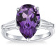 5Ct Pear Shape Amethyst & Moissanite Ring 14k White Gold 5Ct Pear Shape Amethyst & Moissanite Ring 14k White Gold