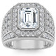 3Ct Emerald Cut Diamond Men's Ring in White, Yellow or Rose Gold Lab Grown 3Ct Emerald Cut Diamond Men's Ring in White, Yellow or Rose Gold Lab Grown