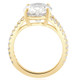 Certified 3 3/4Ct Oval Diamond Split Band Engagement Ring Yellow Gold Lab Grown