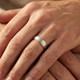 Men's Brushed Two Tone Wedding Band 14k Gold Ring