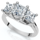1 1/2Ct Princess Cut Diamond May Engagement 3-Stone Ring 14k Gold Lab Grown