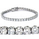 7 Carat Round Lab Grown Diamond Tennis Bracelet 18K White Gold 7"