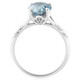 2Ct Oval Blue Diamond Solitaire Engagement Ring 14k White Gold Lab Grown