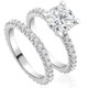 2 3/4Ct Diamond Wedding Ring Set in White Gold in 14k Gold