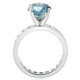 4 Ct TW Blue & White Diamond Eternity Engagement Ring in 14k White Gold 4 Ct TW Blue & White Diamond Eternity Engagement Ring in 14k White Gold