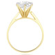 2Ct Round Moissanite Solitaire Engagement Ring Yellow Gold