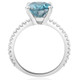 2 1/3Ct Blue Oval Diamond Engagement Ring in 14k White Gold Lab Grown