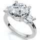 Certified 3 3/4Ct Kiran Diamond Engagement Ring 14k Gold