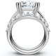 Certified 8Ct Radiant Cut Diamond Engagement Ring Set 14k Gold Lab Grown