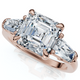 Certified 2 1/2Ct Paulina Asscher Dut Diamond Engagement Ring 14k Gold Lab Grown