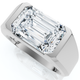 Certified 4Ct Men's Gabriel Emerald Diamond Ring 10k Gold Lab Grown