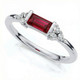 1/3Ct Thin Ruby Diamond Stackable Wedding Ring 14k Gold Lab Grown