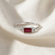 1/3Ct Thin Ruby Diamond Stackable Wedding Ring 14k Gold Lab Grown