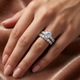 3 1/2 Ct Diamond Engagement Wedding Ring Set White Gold Enhanced
