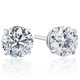 Certified 2 1/4Ct TW Natural Diamond Studs 14k White Gold Screw Back