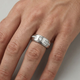 Men's 1/4Ct Matthew Diamond Wedding Ring Polished Gold 10k Lab Grown