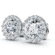 2 1/2Ct Diamond 14k Gold Lab Grown Halo Earrings