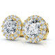 2 1/2Ct Diamond 14k Gold Lab Grown Halo Earrings