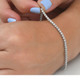 4 Carat TW Round Cut Diamond Tennis Bracelet 14k White Gold Lab Grown