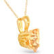 7mm Women's Heart Pendant in citrine 14k White, Rose, or Yellow Gold Necklace