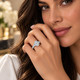 Certified 7 1/2Ct Laura Diamond Engagement Ring (5Ct Center) 14k Gold Lab Grown