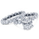 7Ct Moissanite Oval Eternity Engagement Wedding Ring Set in 14k White Gold