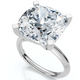 Certified 7Ct Cushion Diamond Engagement Ring 14k Gold Lab Grown