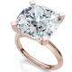 Certified 7Ct Cushion Diamond Engagement Ring 14k Gold Lab Grown