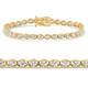 5Ct Diamond Half Bezel Tennis Bracelet 14k White or Yellow Gold 7" Lab Grown
