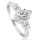 1 1/3Ct Marquise & Pear Shape Diamond 3 Stone Engagement Ring 14k Gold Lab Grown