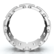 3/4Ct Men's Round Cut Diamond 10MM Wide Ring Wedding Band 10k Gold Lab Grown
