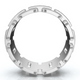 3/4Ct Men's Round Cut Diamond 10MM Wide Ring Wedding Band 10k Gold Lab Grown