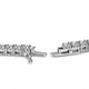15"  20Ct TW Round Cut lab Grown Diamond Tennis Necklace 14K White Gold