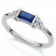 1/3Ct Thin Sapphire Diamond Stackable Wedding Ring 14k Gold Lab Grown