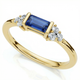 1/3Ct Thin Sapphire Diamond Stackable Wedding Ring 14k Gold Lab Grown