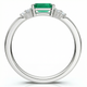 1/3Ct Thin Emerald Diamond Stackable Wedding Ring 14k Gold Lab Grown