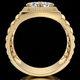 1Ct TDW Men's Diamond Ring 14k Yellow Gold