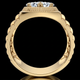 1Ct TDW Men's Diamond Ring 14k Yellow Gold