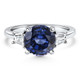 4 3/4Ct Blue Sapphire & Diamond Engagement Anniversary Ring Gold Lab Grown