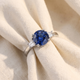 4 3/4Ct Blue Sapphire & Diamond Engagement Anniversary Ring Gold Lab Grown