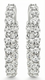 5 1/2Ct Diamond Inside Outside Hoops 14 Gold Earrings Lab Grown 1" Tall