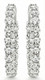 5 1/2Ct Diamond Inside Outside Hoops 14 Gold Earrings Lab Grown 1" Tall